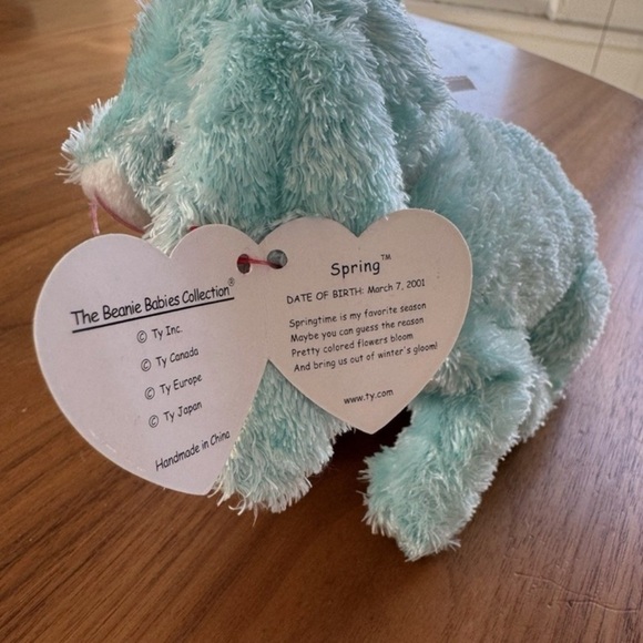 2001 TY BEANIE BABY SPRING The Blue Bunny Rabbit mint NWT. - Picture 3 of 4